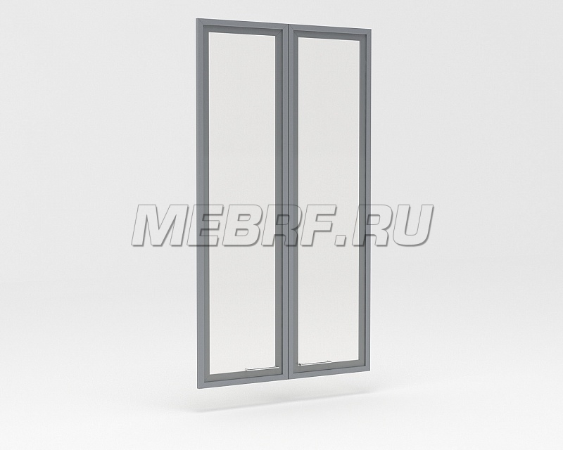 Двери стеклянные в профиле МДФ P-023